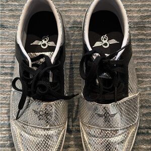 Creative Recreation Silver and Black Lace-Up Sneakers size 6.5 YOUTH